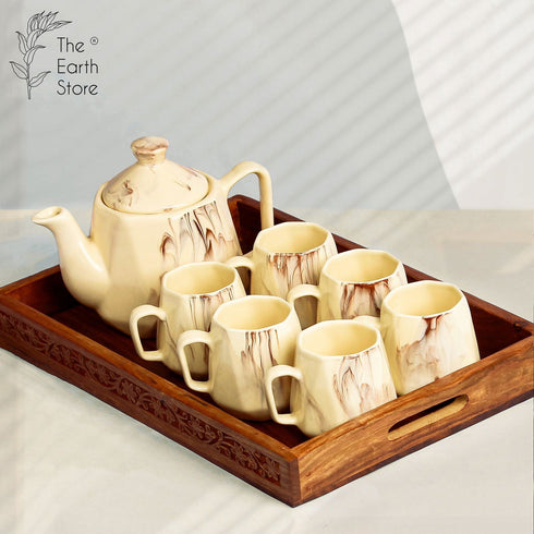 Ivory Italian Morning Tea Set - The Earth Store - Tea Sets